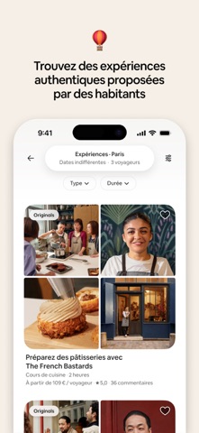 Capture App Store 3 de Airbnb : Expériences Paris : second catalogue
