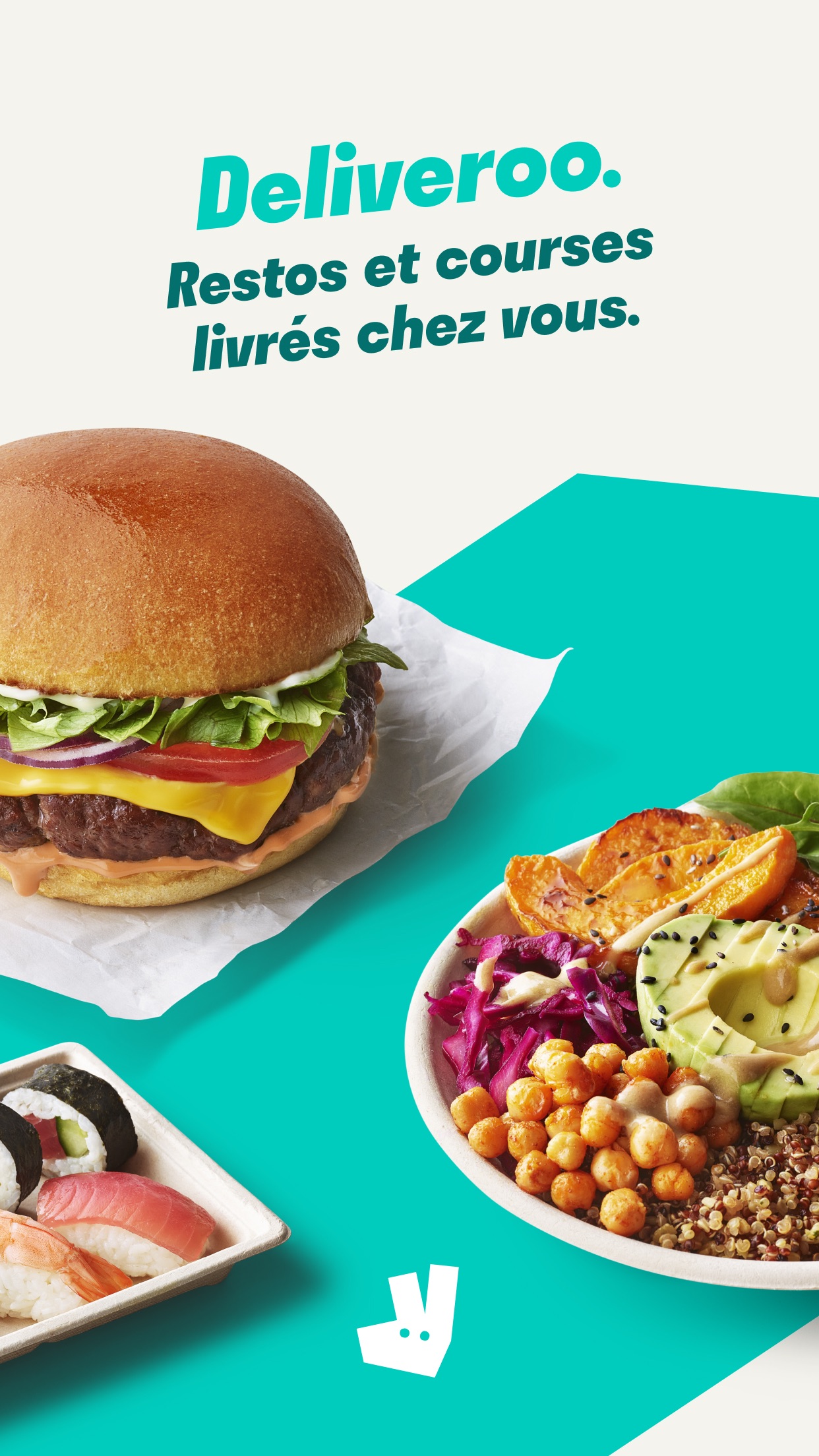 Écran d’accueil de Deliveroo
