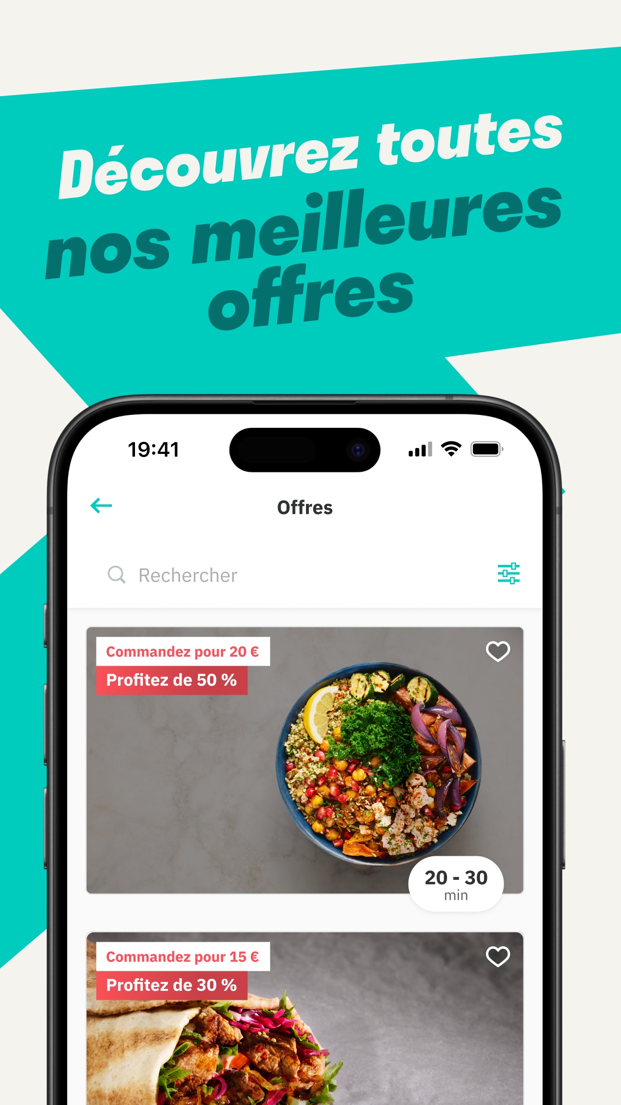 Capture App Store 3 : Offres : seuil de panier, remise, ETA, favoris