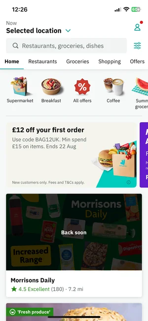 UIguana Deliveroo signup-login, étape 1