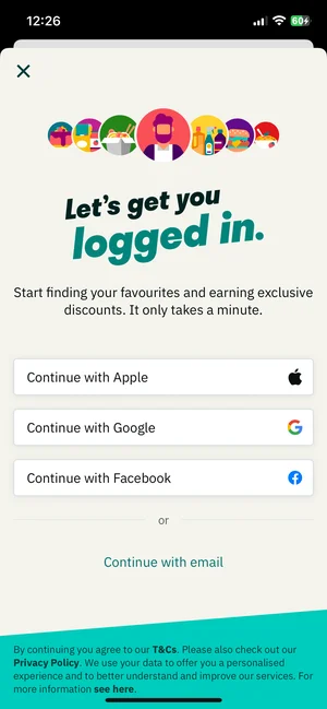 UIguana Deliveroo signup-login, étape 2