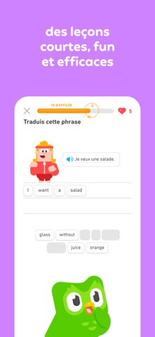 Capture App Store 3 de Duolingo : Phrase à trous + Duo