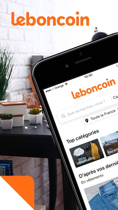 Écran d’accueil de Leboncoin