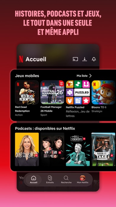 Capture App Store 2 de Netflix : Écran de travail : le geste quotidien