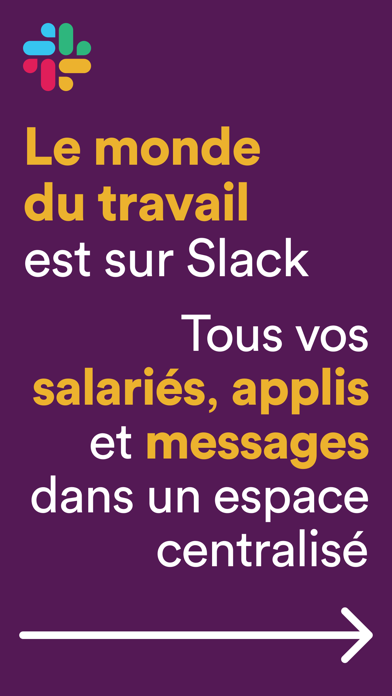 Écran d’accueil de Slack