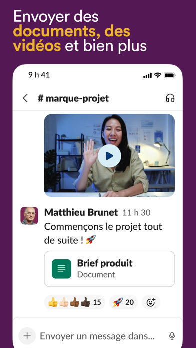 Capture App Store 4 de Slack : Preuve, favori, abonnement, confiance