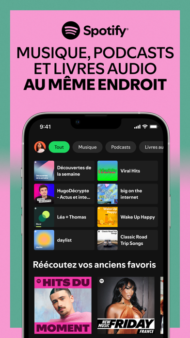 Écran d’accueil de Spotify