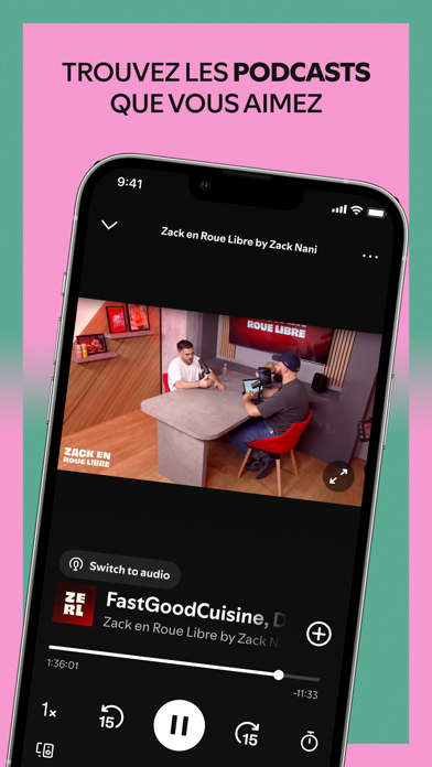 Capture App Store 2 de Spotify : Écran de travail : le geste quotidien