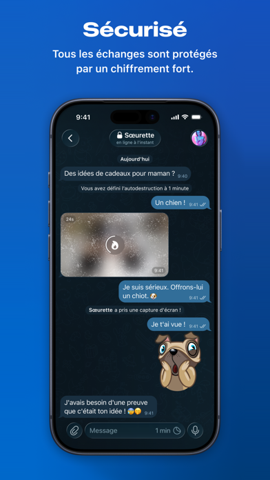 Capture App Store 4 de Telegram : Preuve, favori, abonnement, confiance