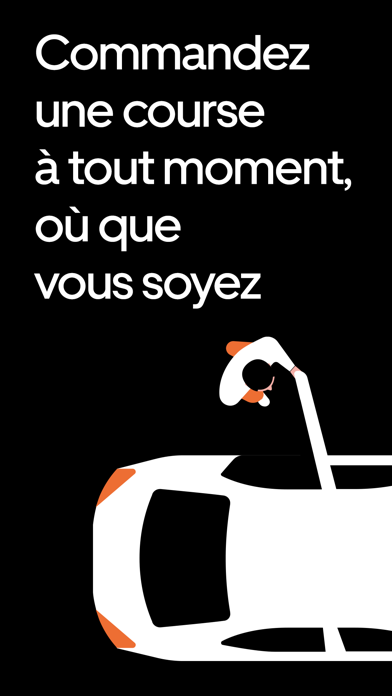 Écran d’accueil d’Uber