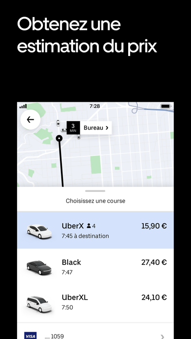 Capture App Store 4 de Uber : Preuve, favori, abonnement, confiance
