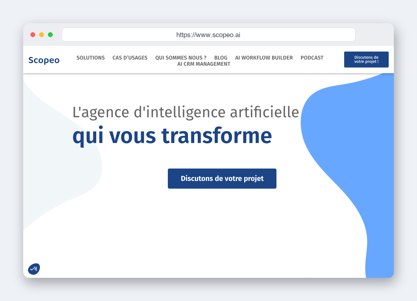 Le site de Scopeo, capture août 2026
