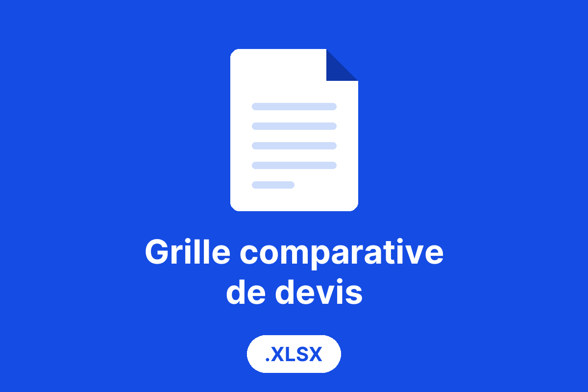 Grille comparative de devis d'application mobile au format Excel (.xlsx) à télécharger